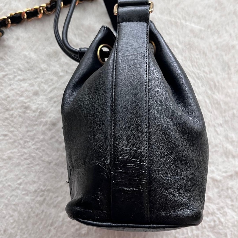 Chanel 老香真皮小水桶｜經典不敗款✦fufu style精品✦ 二手香香包｜Vintage入門首選 斜背包｜單肩包-28