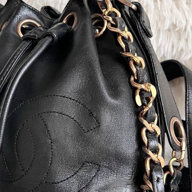 Chanel 老香真皮小水桶｜經典不敗款✦fufu style精品✦ 二手香香包｜Vintage入門首選 斜背包｜單肩包-34