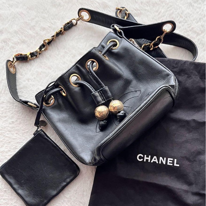 Chanel 老香真皮小水桶｜經典不敗款✦fufu style精品✦ 二手香香包｜Vintage入門首選 斜背包｜單肩包-39