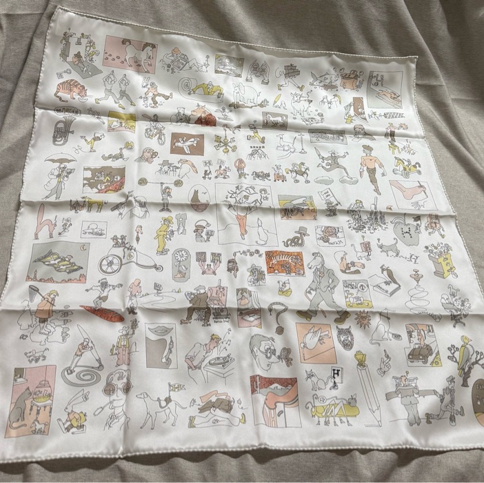 愛馬仕自由方巾-4