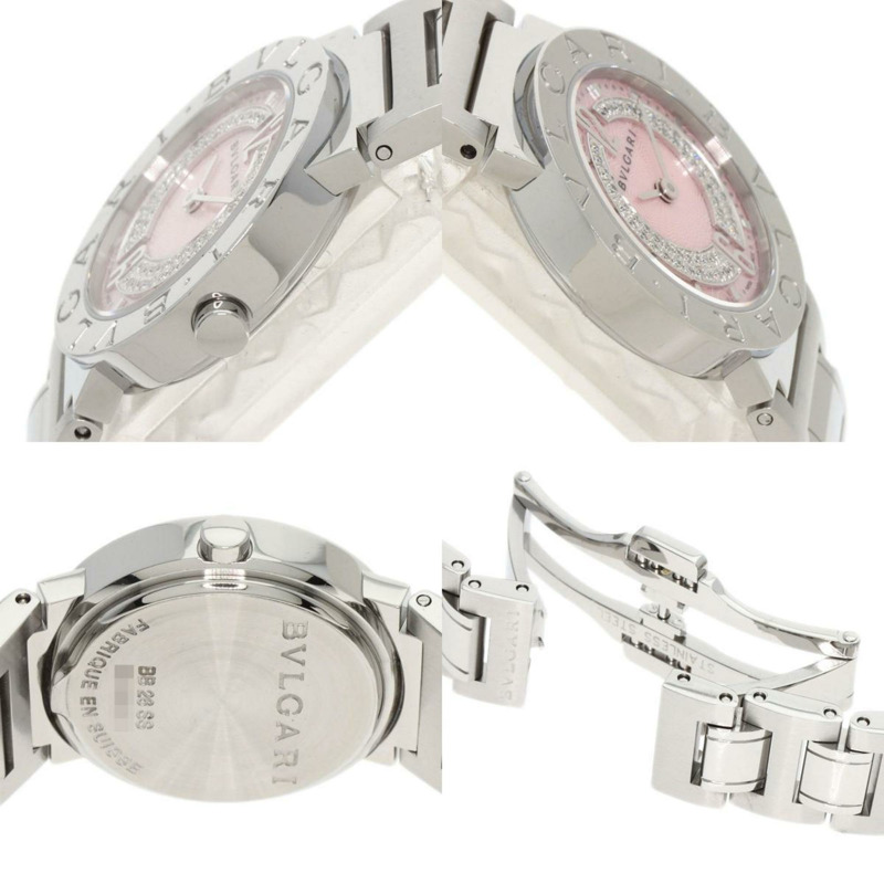 BVLGARI BB26C2SS DN 鑽石手錶 不鏽鋼 SS 女士腕錶-4