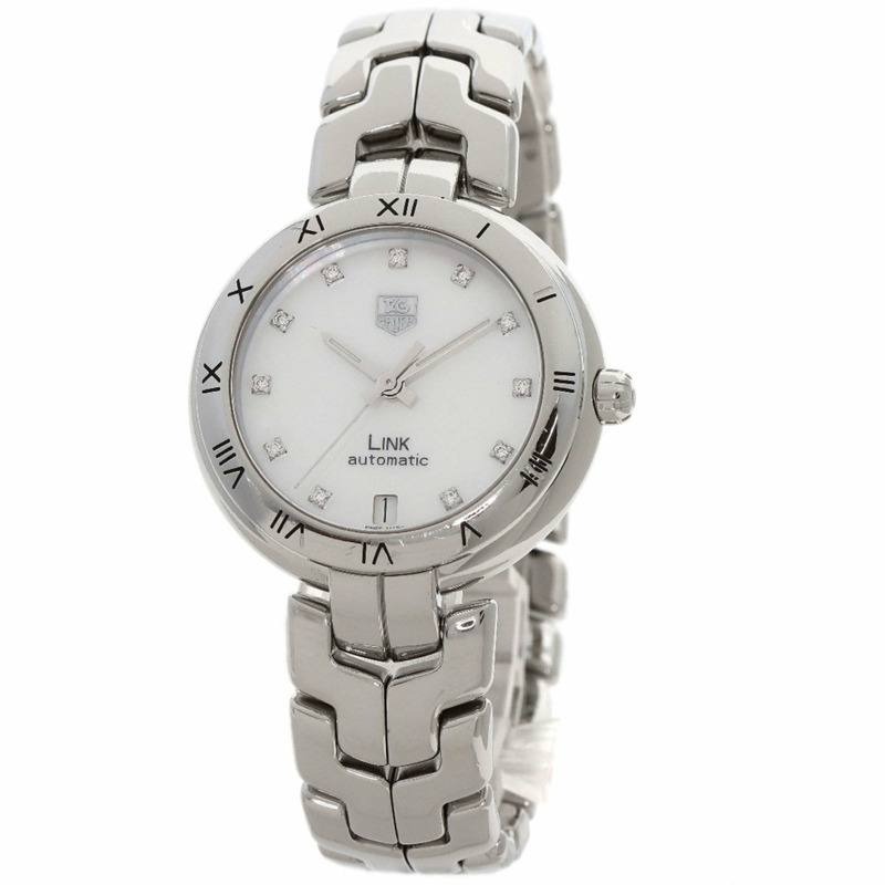 泰格豪雅 WAT2315 Link Calibre 7 11P 鑽石腕錶 不鏽鋼 SS 男款 HEUER-10