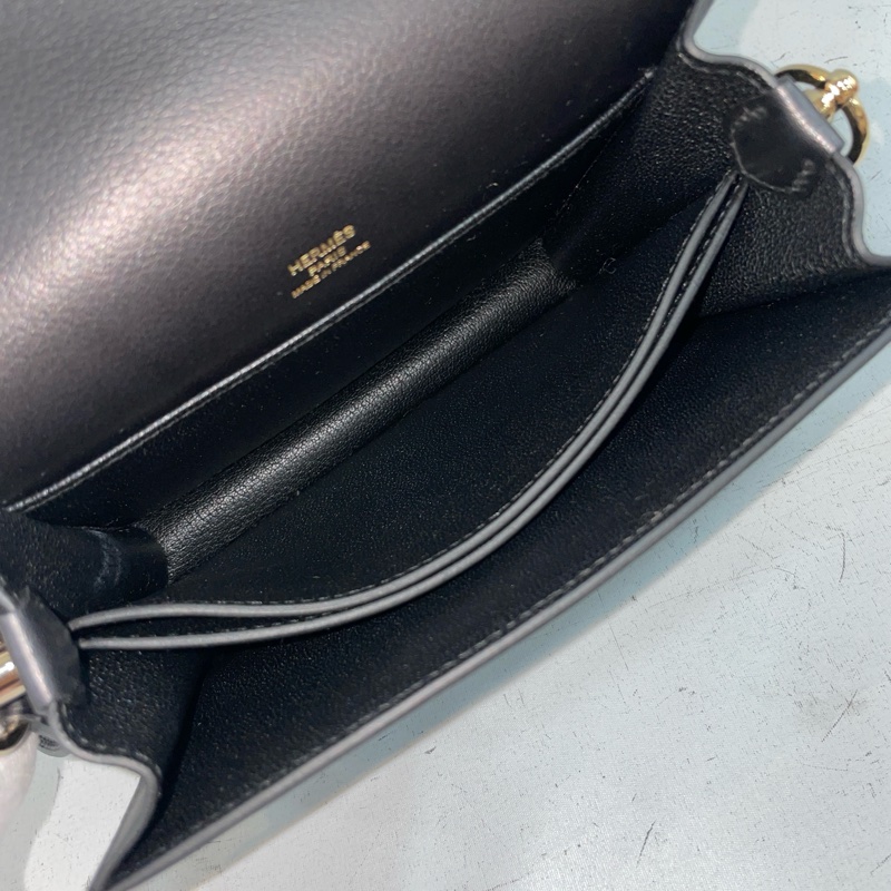 Hermes Roulis Mini 89黑VE皮金釦豬鼻斜背包 肩背包 W刻*-23