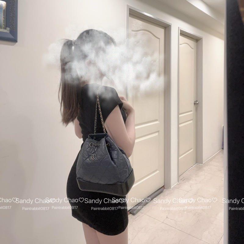 ෆ Chanel 流浪雙肩後背包🖤-2