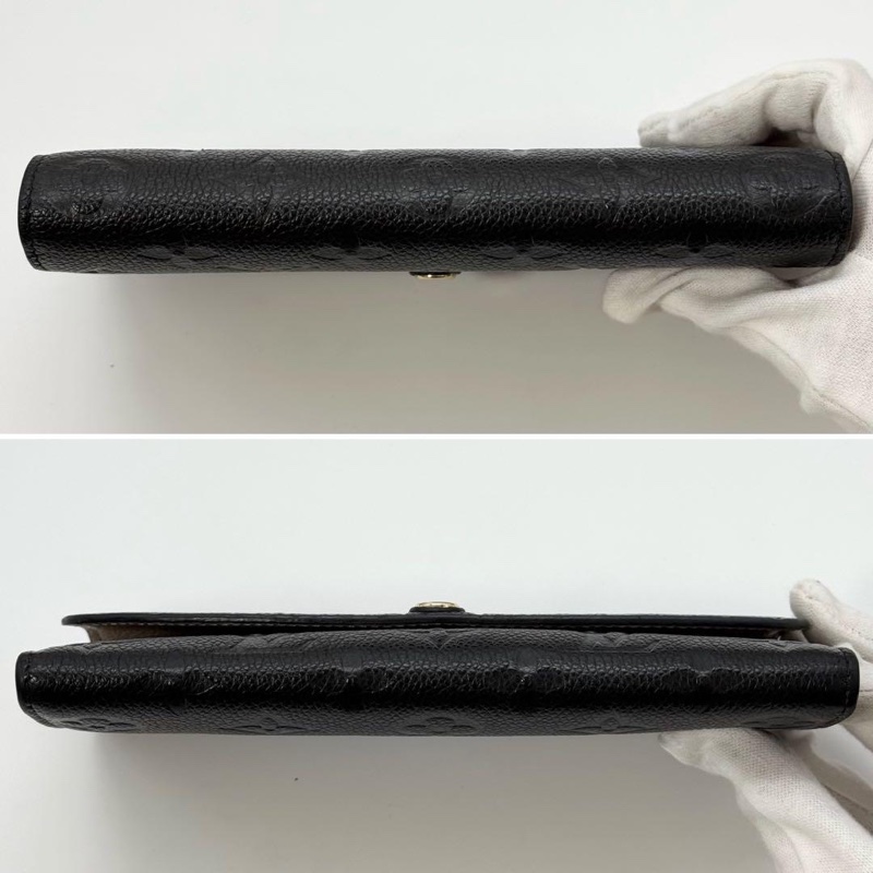 Louis Vuitton壓紋短夾皮夾錢包｜質感黑金✦fufu style 精品✦ 優雅感爆｜二手名牌包｜短夾.皮夾.錢包.皮包-9