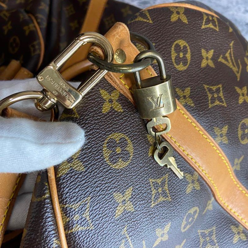【配件齊全💝】Louis Vuitton Keepall55經典旅行袋|隨身行李✦fufu style 精品✦ 時尚單品|二手名牌包|旅行袋.登機包.旅行包-30