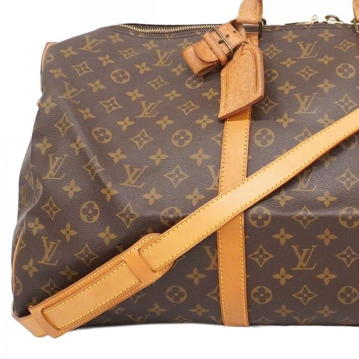 【配件齊全💝】Louis Vuitton Keepall55經典旅行袋|隨身行李✦fufu style 精品✦ 時尚單品|二手名牌包|旅行袋.登機包.旅行包-7