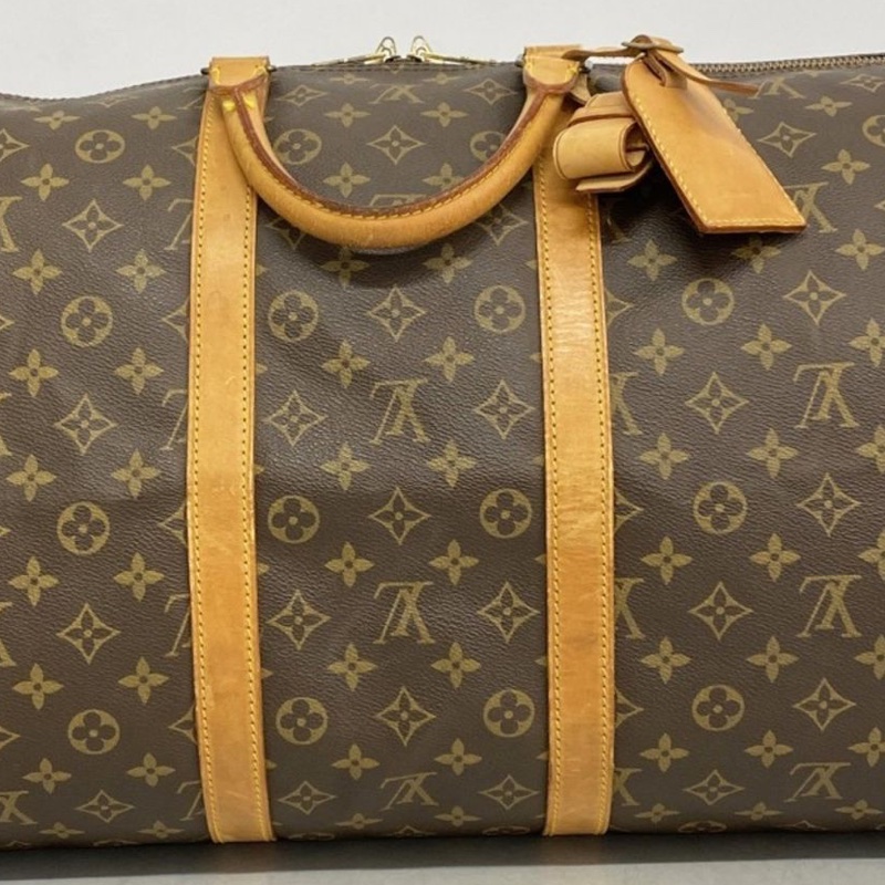 【配件齊全💝】Louis Vuitton Keepall55經典旅行袋|隨身行李✦fufu style 精品✦ 時尚單品|二手名牌包|旅行袋.登機包.旅行包-29