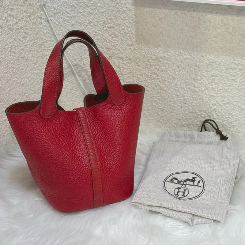 Hermes • Picotin 18 石榴紅 銀釦-6