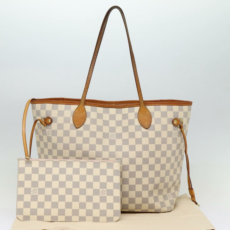 【日本直送】路易威登 Damier Azur Neverfull 中型手提包 N41605 LV 正品 87566-11