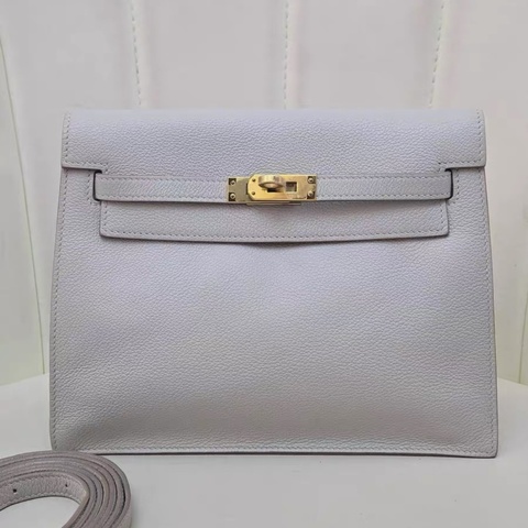 Hermes 愛馬仕 女士包 Kelly danse 珍珠灰 金扣 EC皮 Y刻 閒置未使用 原始成色 正品現貨