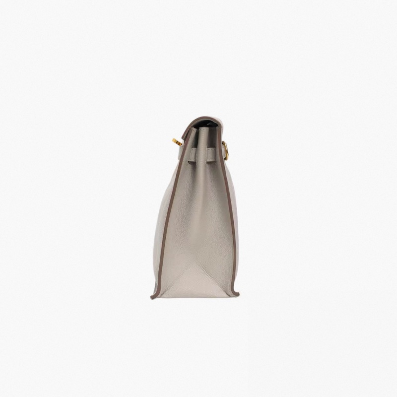 Hermes 愛馬仕 女士包 Kelly danse 珍珠灰 金扣 EC皮 Y刻-1