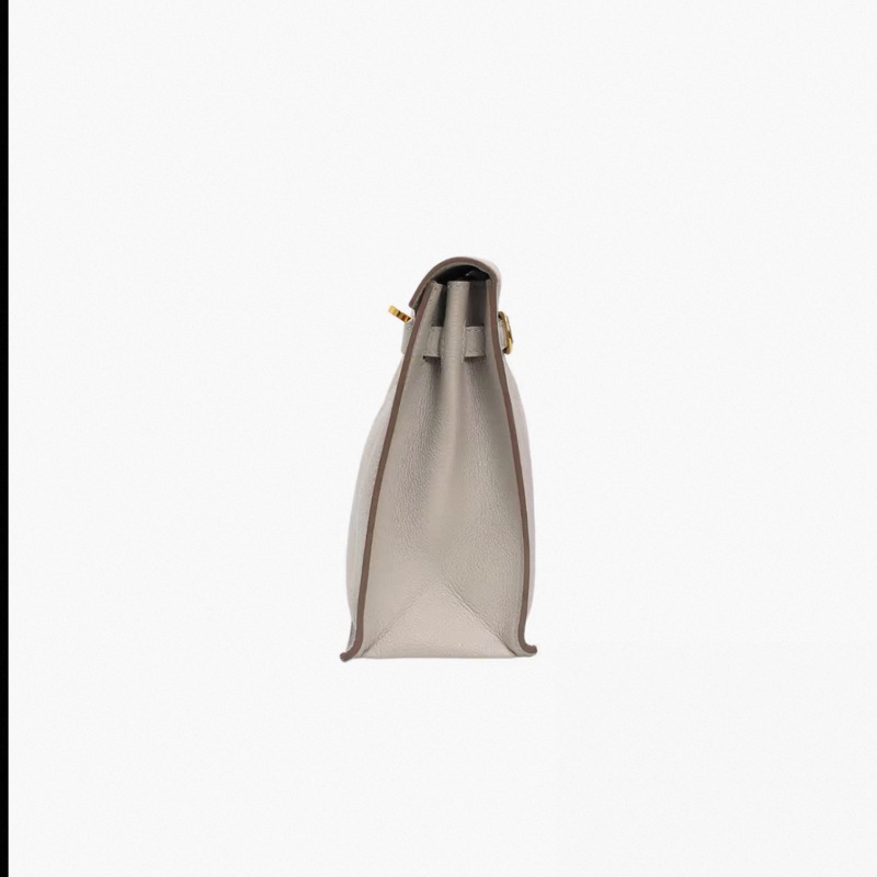 Hermes 愛馬仕 女士包 Kelly danse 珍珠灰 金扣 EC皮 Y刻-2