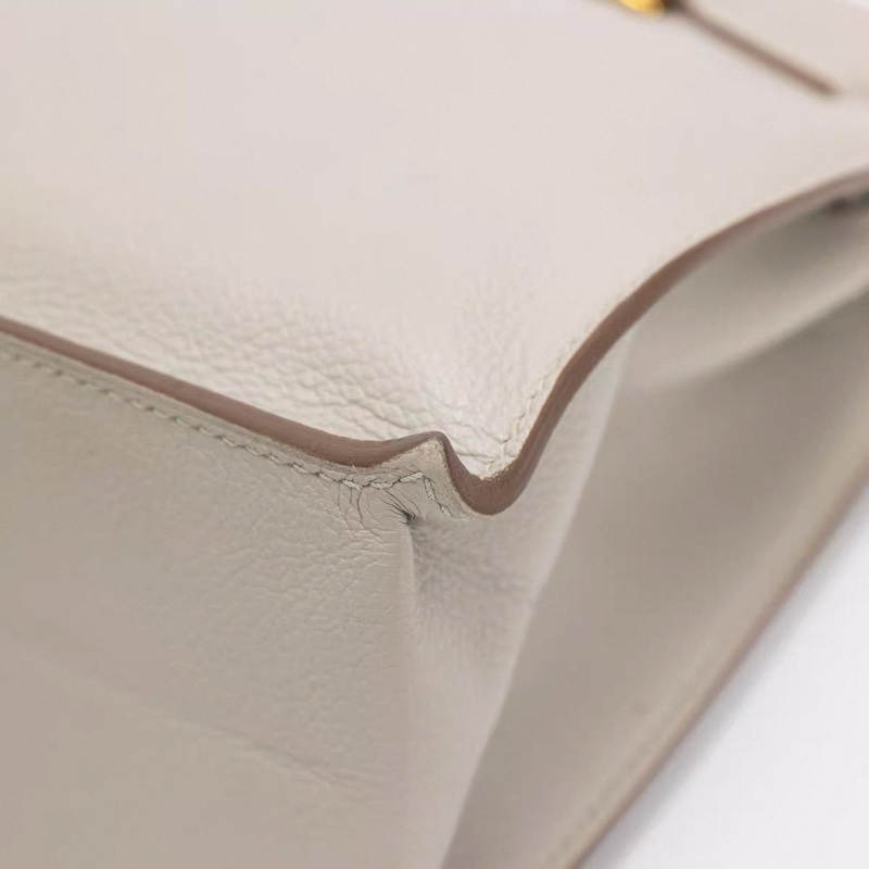 Hermes 愛馬仕 女士包 Kelly danse 珍珠灰 金扣 EC皮 Y刻-3