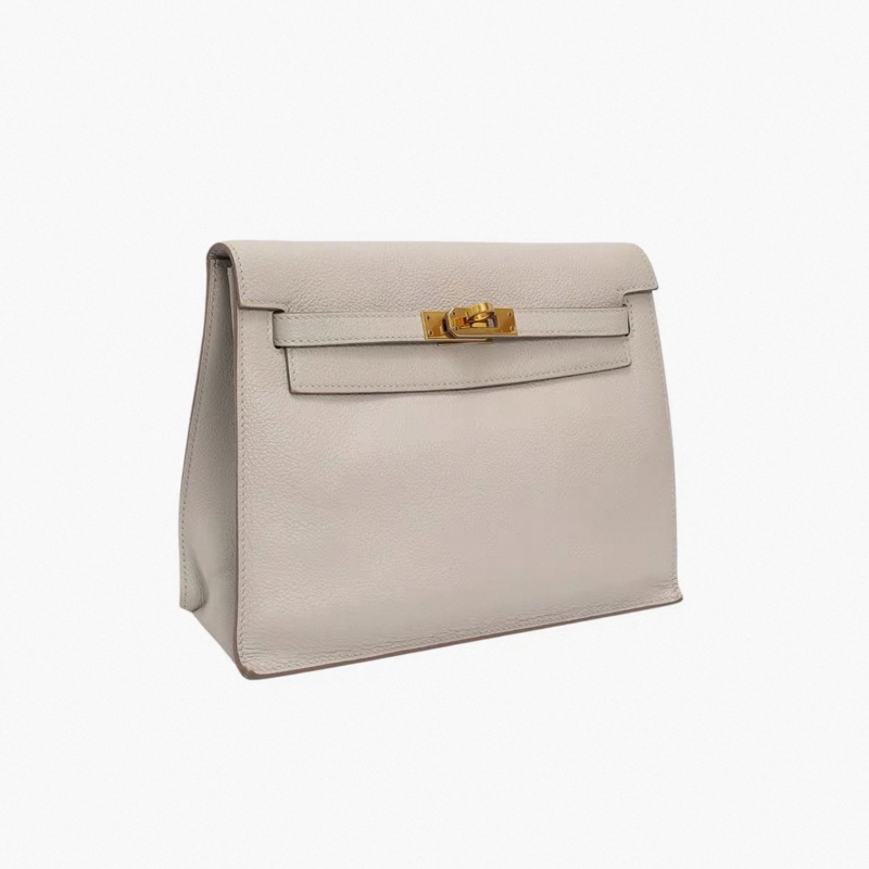 Hermes 愛馬仕 女士包 Kelly danse 珍珠灰 金扣 EC皮 Y刻-4