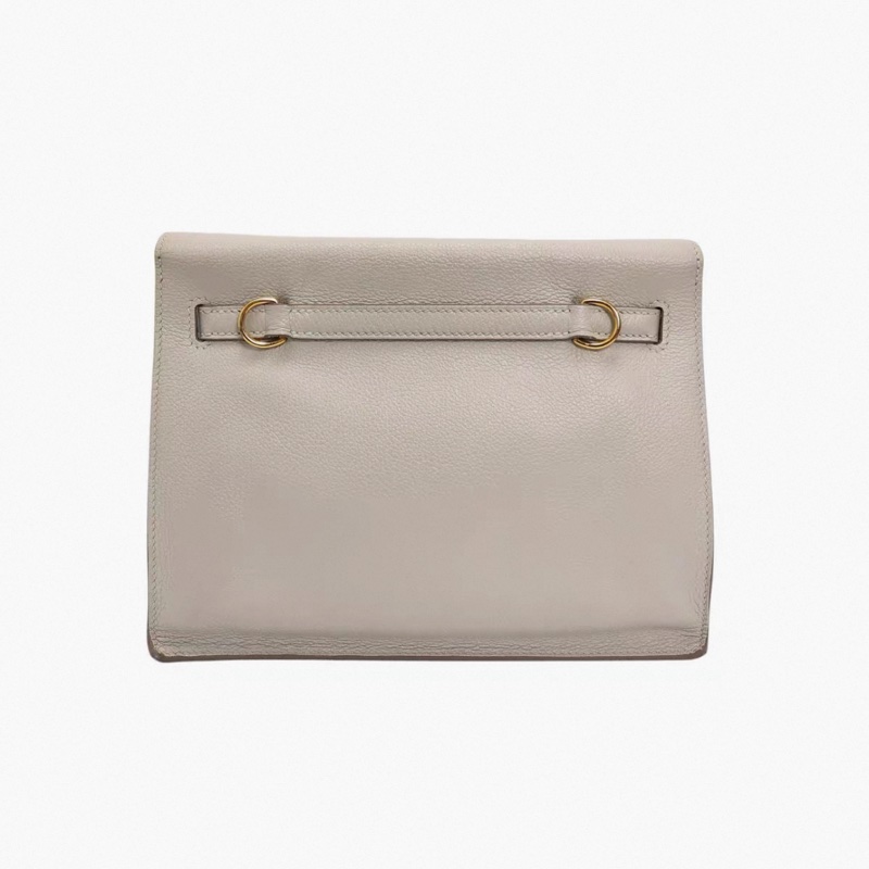 Hermes 愛馬仕 女士包 Kelly danse 珍珠灰 金扣 EC皮 Y刻-5