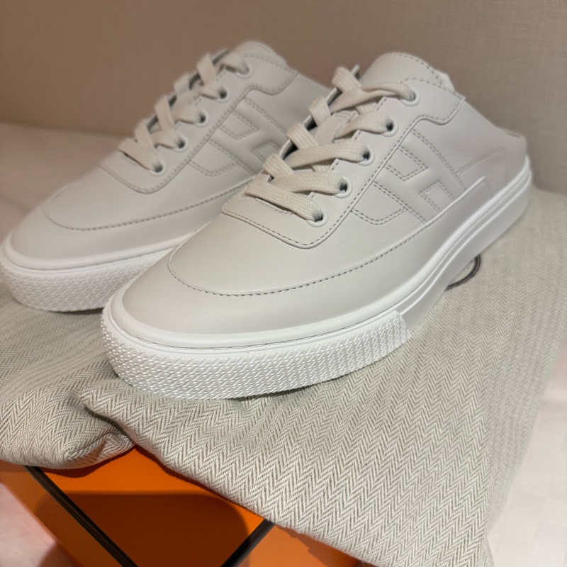 💖Hermes Keep 半拖 小白鞋💖 38號 全新全配-7