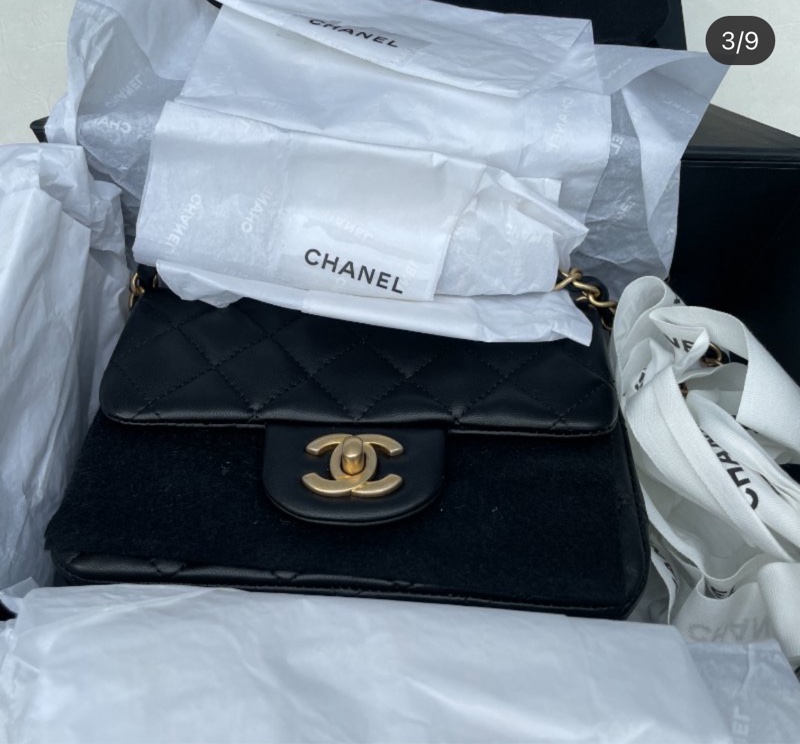近全新 香奈兒 CHANEL 小方胖 方胖子 霧金限量版 17cm-4