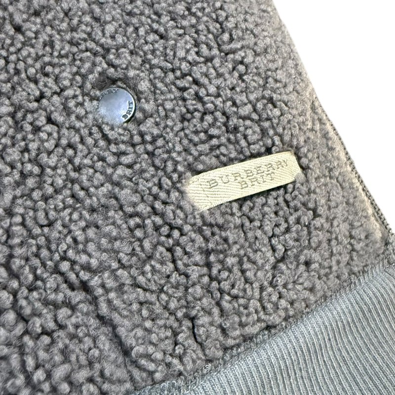 【美收精品】BURBERRY 灰色絨毛短版外套 2-242-7