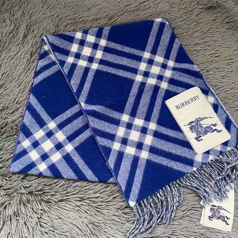 Burberry (8099710) 格子 羊絨圍巾 168x30cm