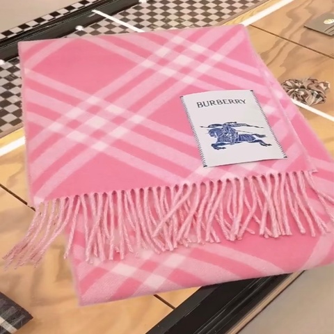 Burberry (8124074) 格子 羊絨圍巾 168x30cm
