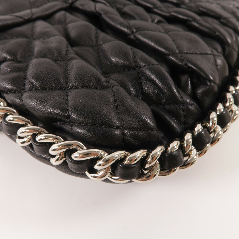 CHANEL 牛皮皮革Shoulder Bag銀扣鏈帶肩背袋-6