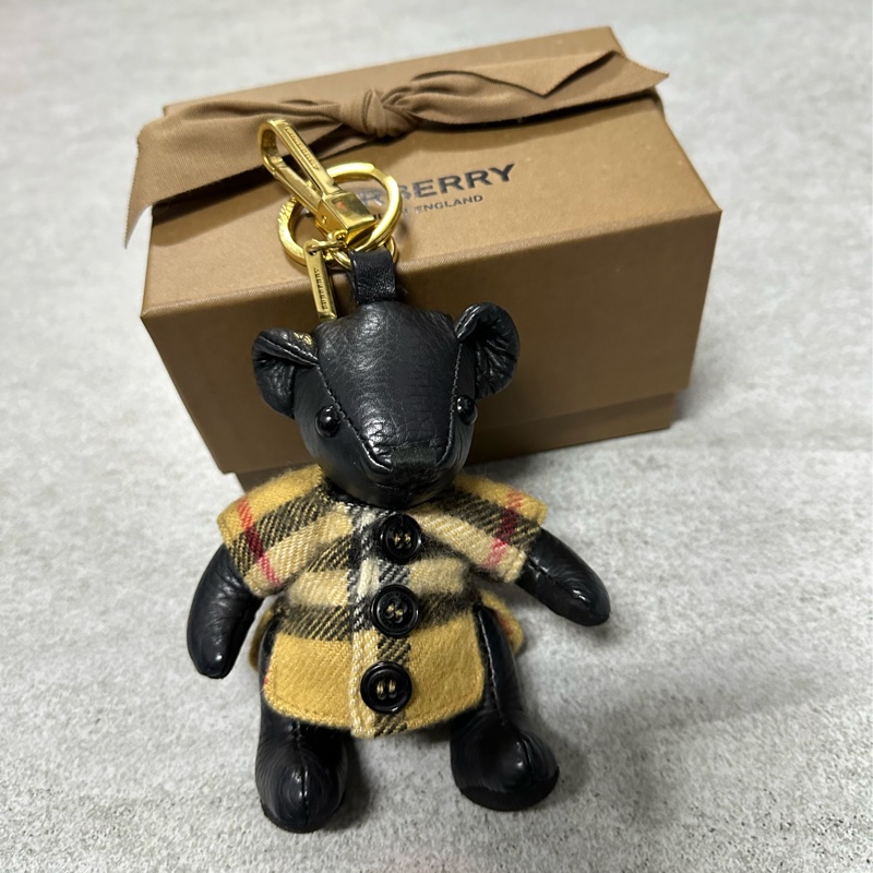 BURBERRY皮革 泰迪熊小熊吊飾✨-0