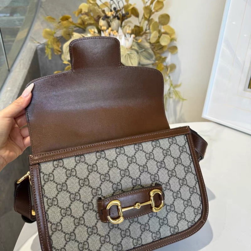 閒置好價Gucci 1955中號 馬鞍包 復古時尚 各路明星人手一隻 經典著作 上身商務休閒都百搭-6