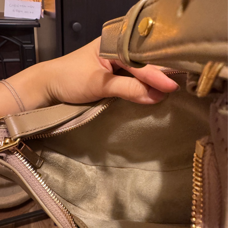 celine 凱旋門 賽琳 腋下包 半月包 AVA 2024韓國限定奶茶色9.9新-15