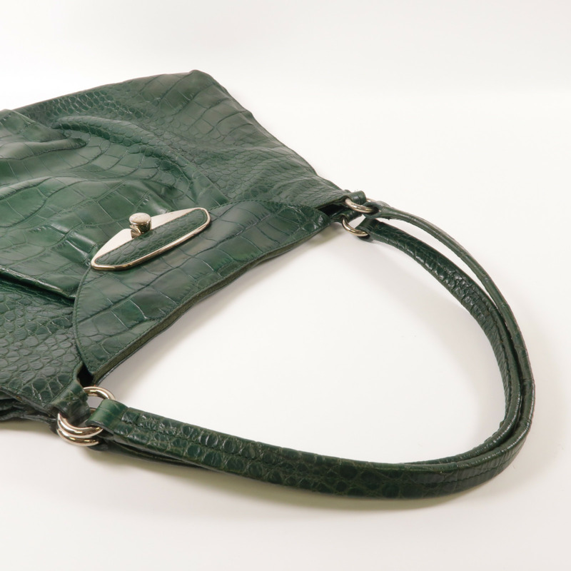 Furla 牛皮皮革Shoulder Bag銀扣肩背袋-8