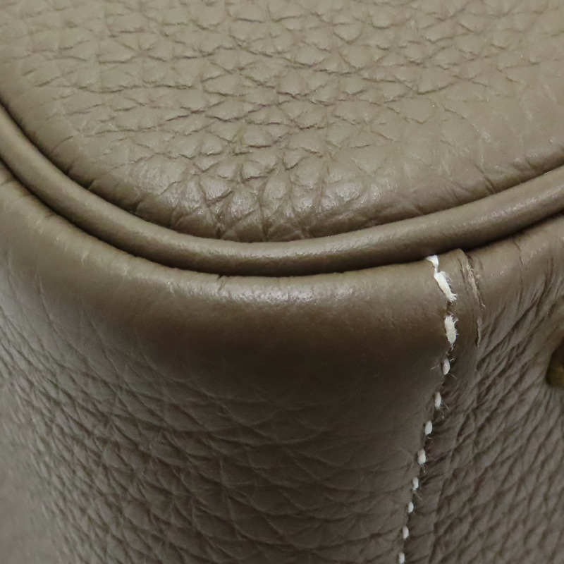 Etoupe 大象灰 Togo 牛皮 Mini Lindy 兩用包 B刻 金扣-9