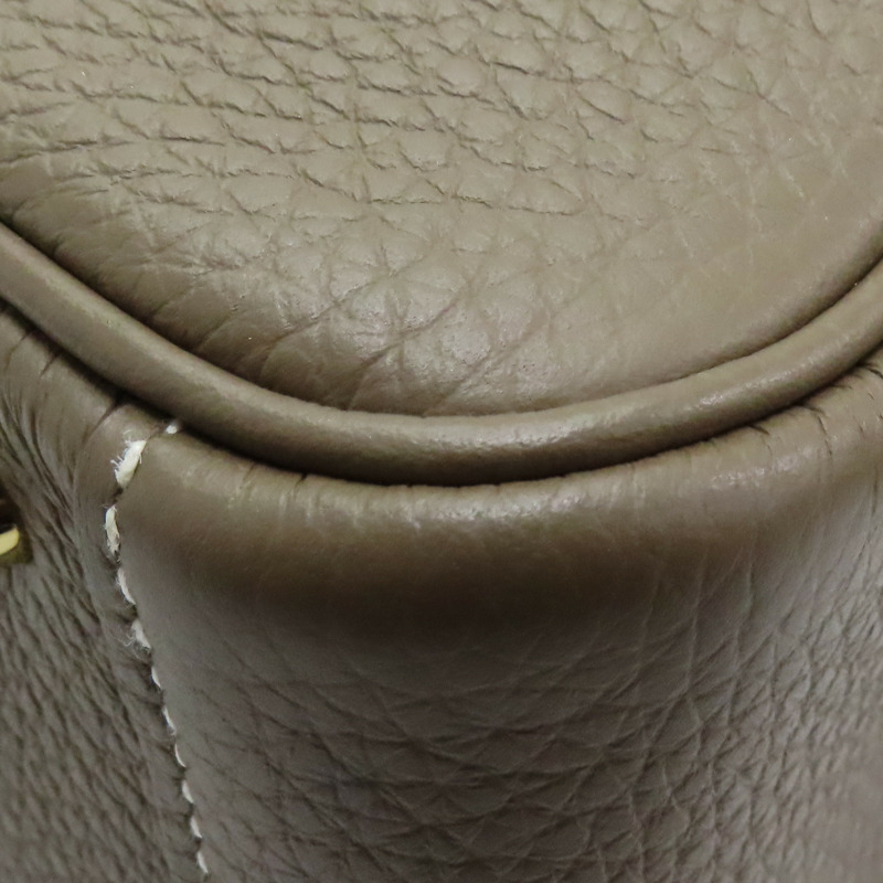 Etoupe 大象灰 Togo 牛皮 Mini Lindy 兩用包 B刻 金扣-10