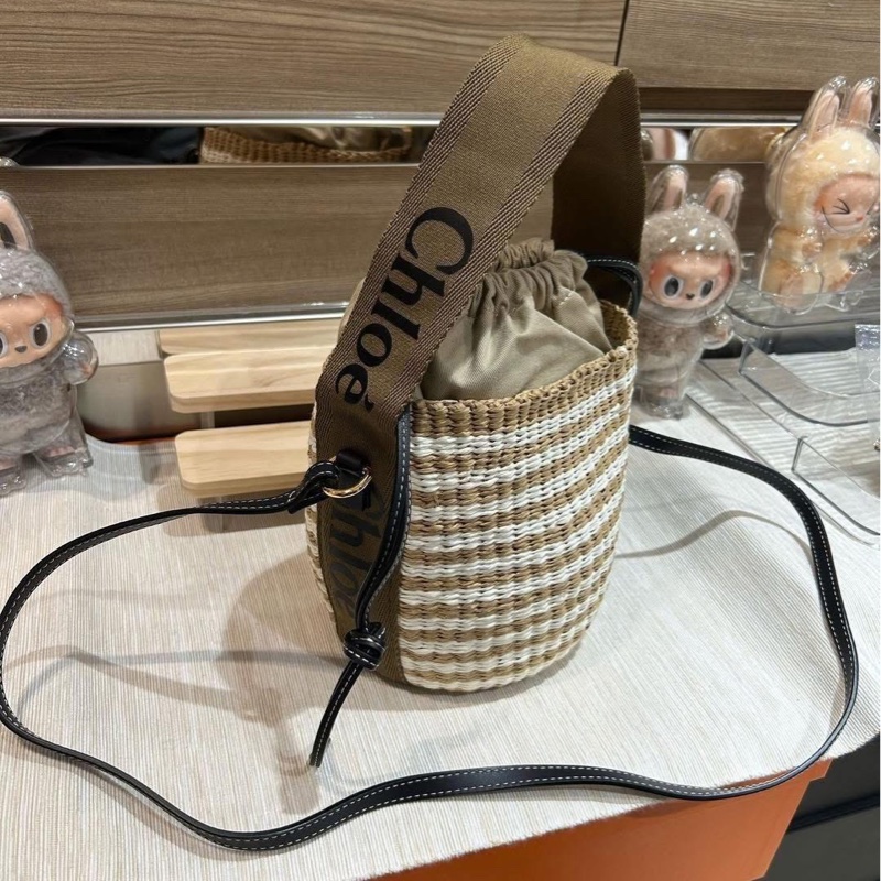 CHLOE X MIFUKO RAFFIA 2WAY BASKET BAG-2