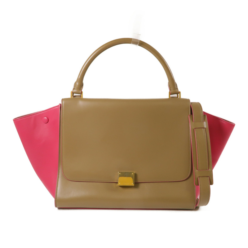 CELINE 牛皮皮革Trapeze Medium金扣手挽肩背兩用袋-0