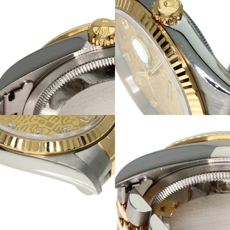 勞力士 16233G Datejust 10P 鑽石腕錶 不鏽鋼 SSxK18YG 男式勞力士-6