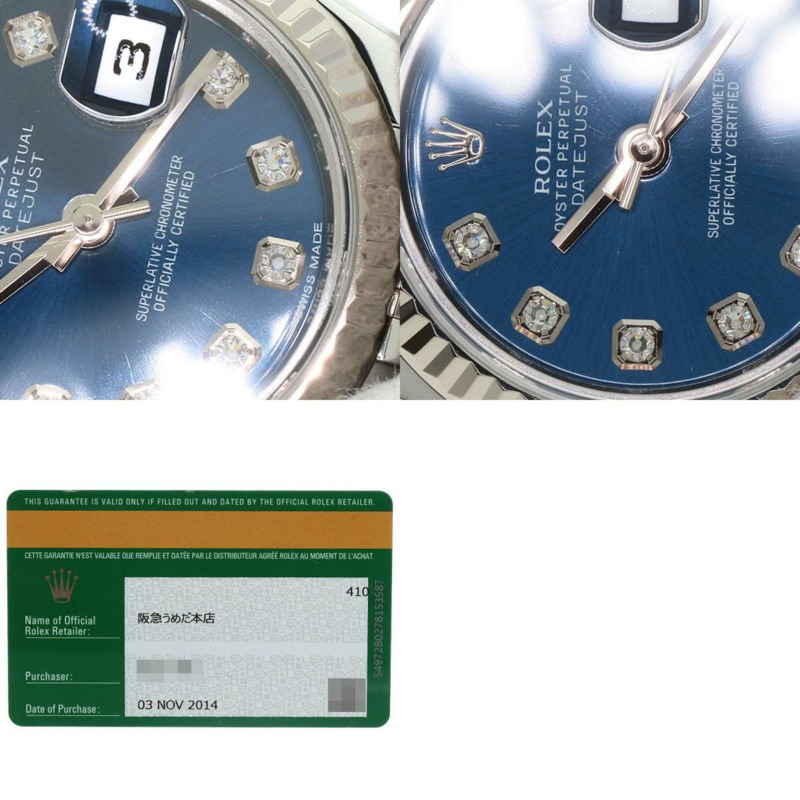 勞力士 179174G Datejust 10P 鑽石手錶 不鏽鋼 SS K18白金 女士腕錶 ROLEX-9