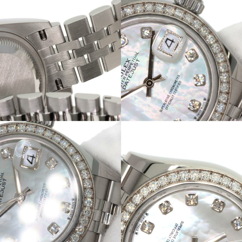 勞力士 279384RBR Datejust 10P 鑽石手錶 不鏽鋼 SS x K18白金 女士腕錶 ROLEX-8