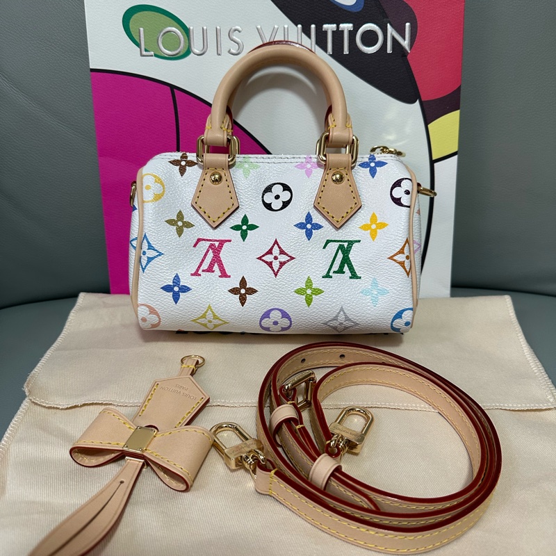 全新帶票現貨秒發 speedy nano白三彩 LV x Takashi-0