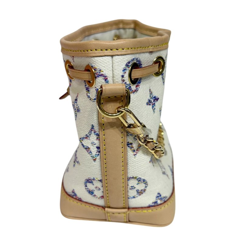 【美收精品】LV NANO NOE 白色布面老花水桶包 2-252-2