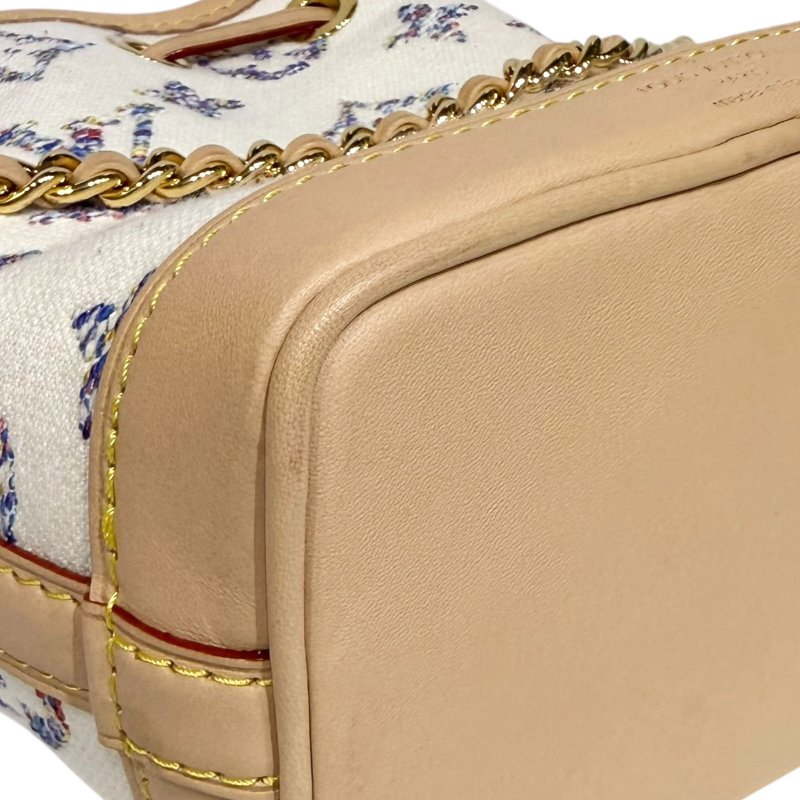 【美收精品】LV NANO NOE 白色布面老花水桶包 2-252-6