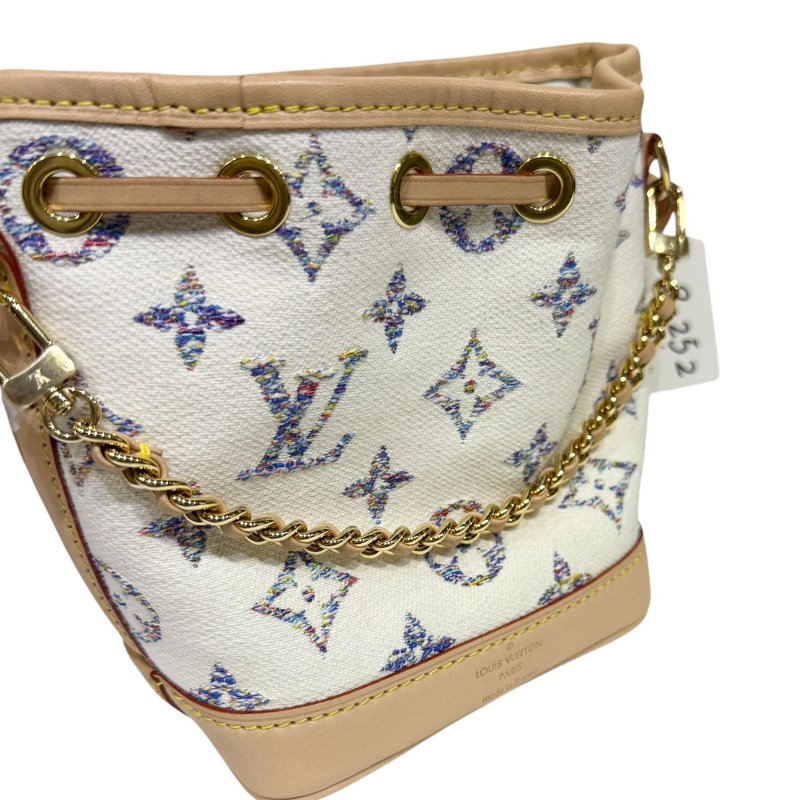 【美收精品】LV NANO NOE 白色布面老花水桶包 2-252-9