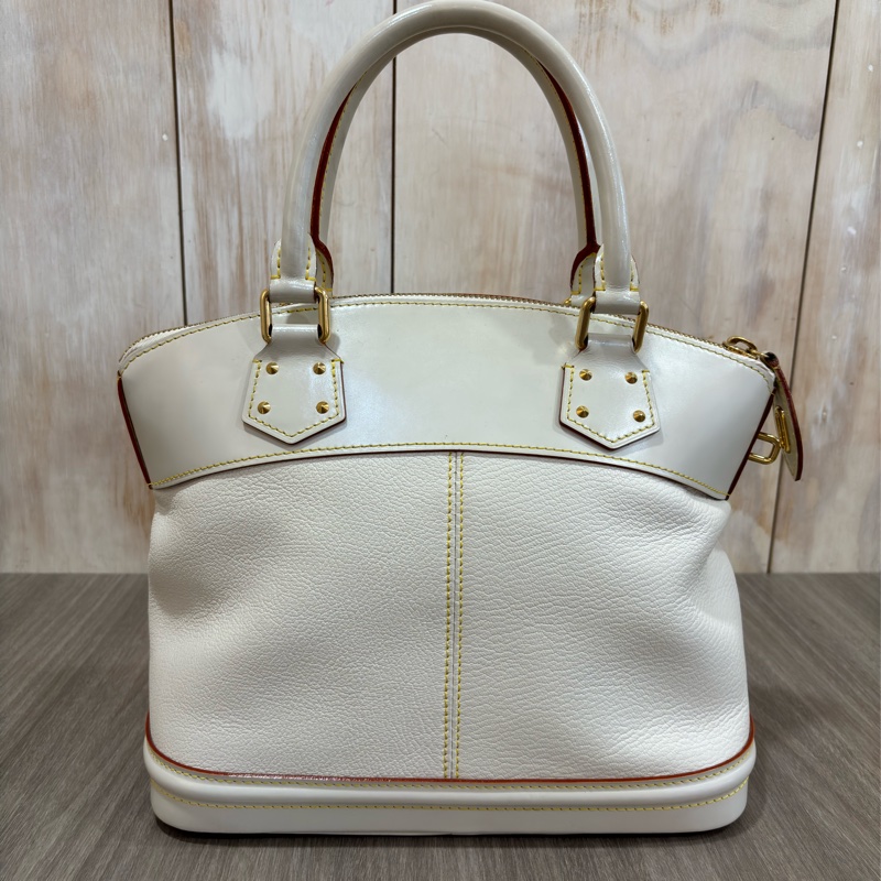 LV M91887 限量 Suhali 白 全皮 手提包 LOCKIT 貝殼包 晚宴包-3