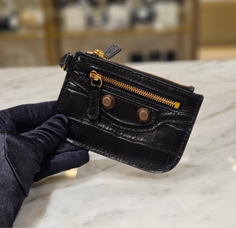 促銷品 Balenciaga 鱷魚壓紋小牛皮 XS Le Cagole 包 復古金扣 黑色-3