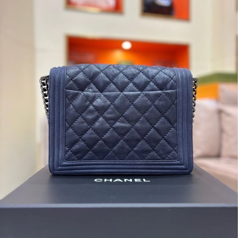 CHANEL 海軍藍山羊皮 Leboy💙-1