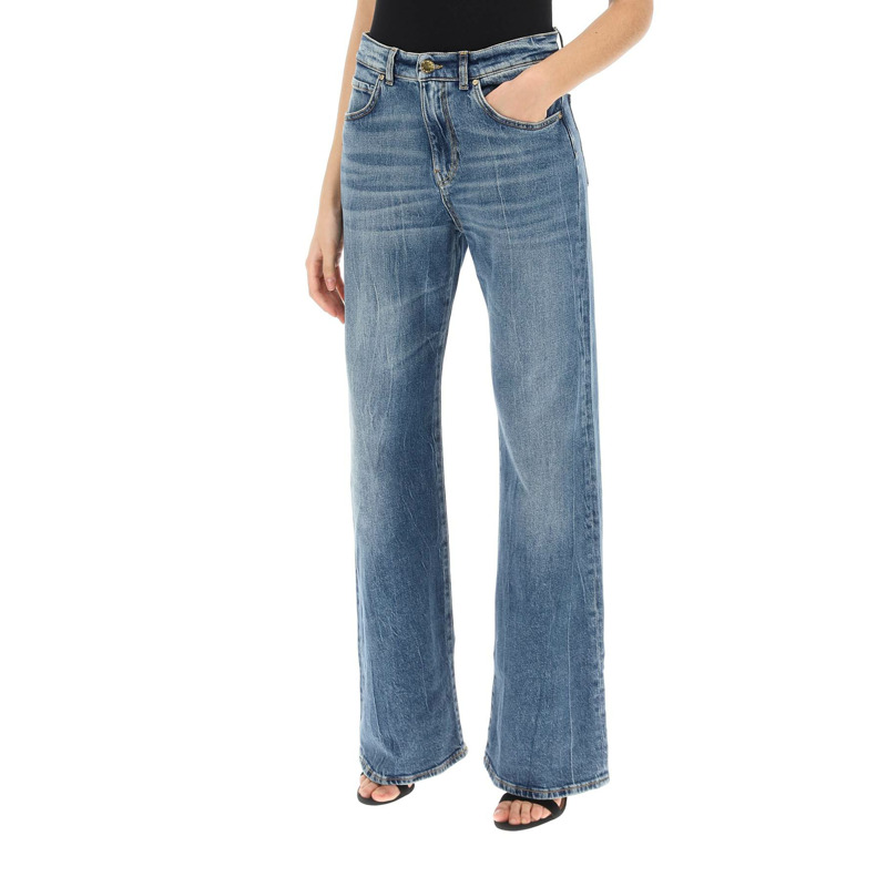 PINKO wanda loose jeans with wide leg 101733 A1LP VINTAGE SCURO | size: 26-3