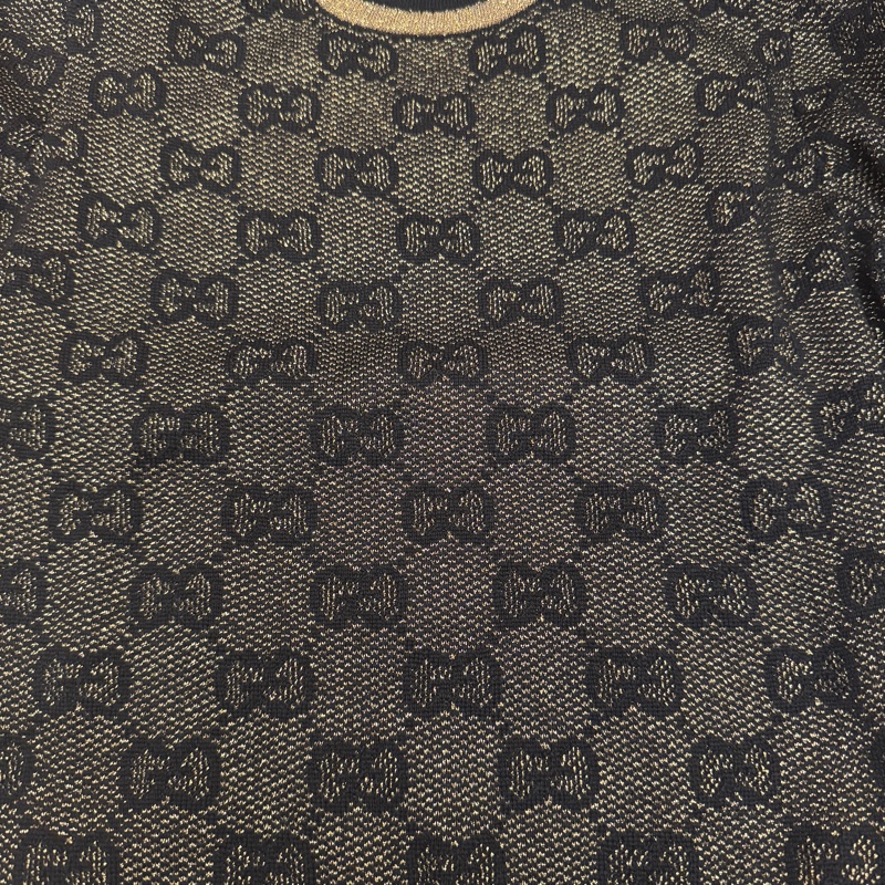 Gucci Logo羊毛金絲短袖上衣-5
