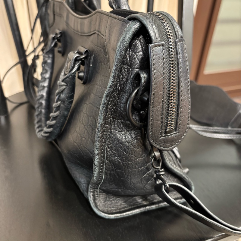 購自Popchill 正品驗證Balenciaga巴黎世家city S鱷魚壓紋小牛皮/斜背 肩背 手提 包-5