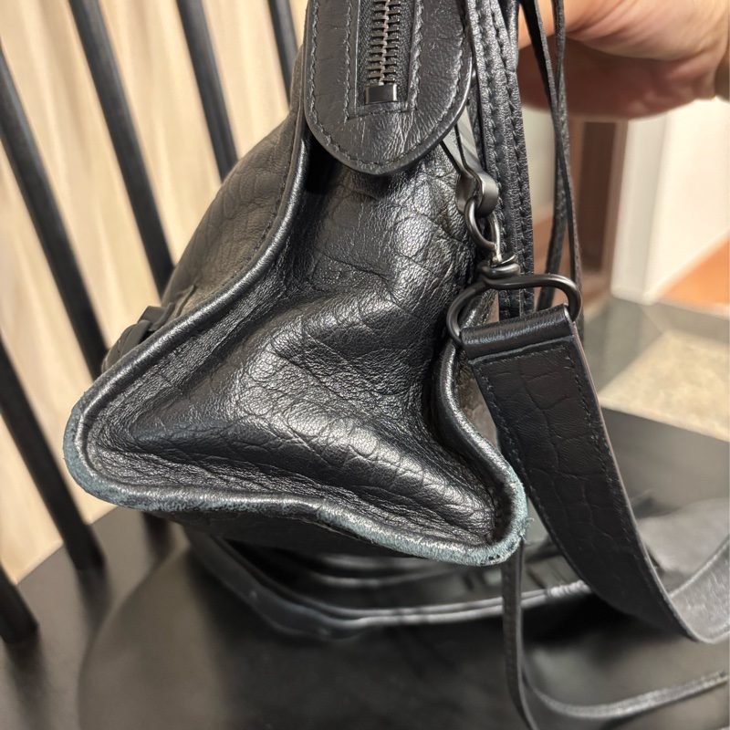 購自Popchill 正品驗證Balenciaga巴黎世家city S鱷魚壓紋小牛皮/斜背 肩背 手提 包-12