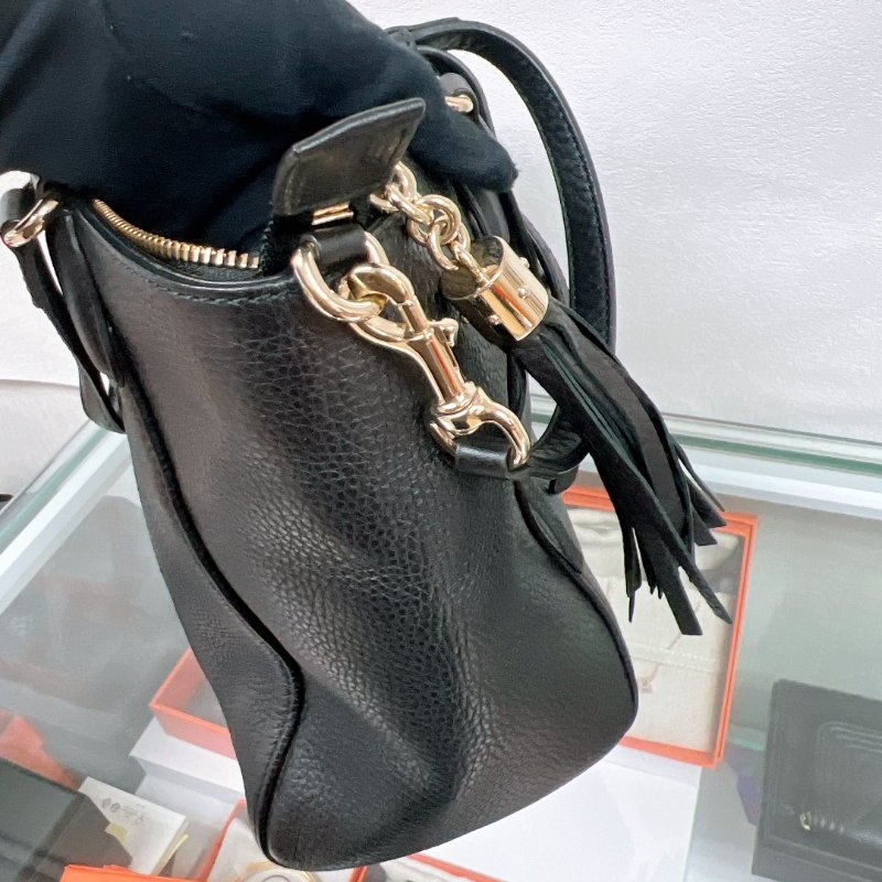 Gucci Soho Cellarius 黑色托特包-8