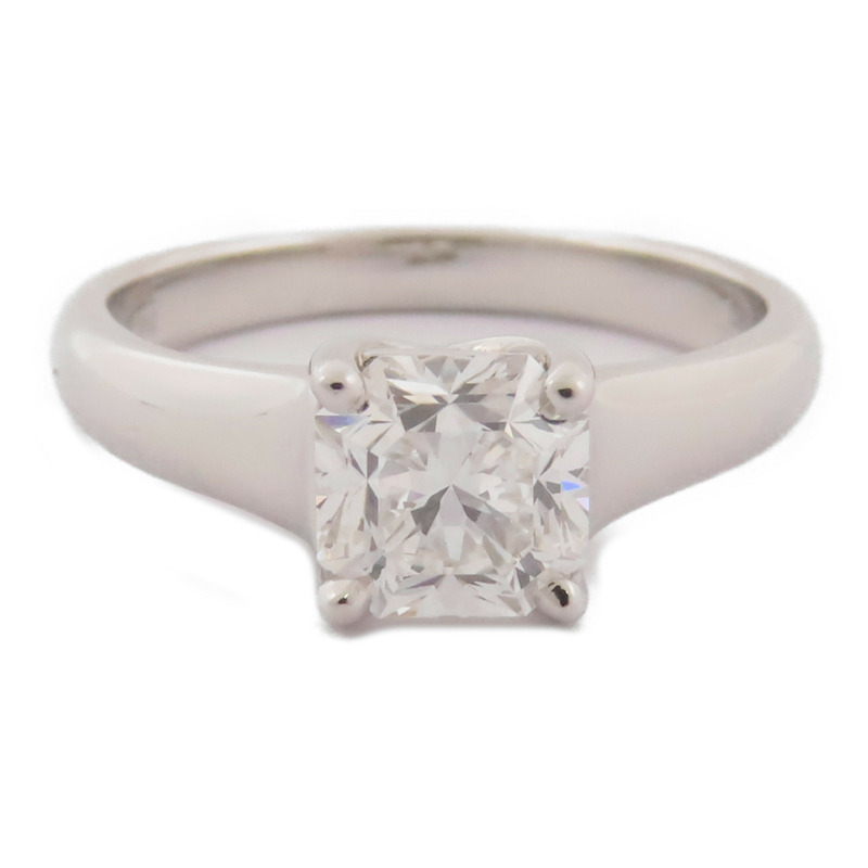 TIFFANY&CO 925純銀/鑽石Lucida Solitaire Diamond戒指US#6-2
